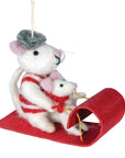 Toboggan Mice Ornament