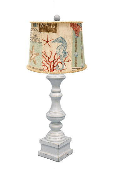 Austin Antique White, Nautical Patchwork Table Lamp