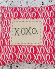 Hand-stitched Throw Pillow "XOXO"