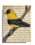 Gallery Grand - Birds Talk! Series - Goldfinch
