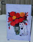 Garden Flags - Cat with Flowers