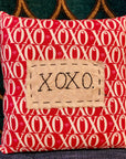 Hand-stitched Throw Pillow "XOXO"