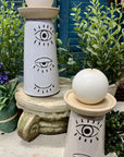 CERAMIC CANDLE HOLDERS WITH EYES