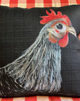 NANCY THOMAS PILLOWS - Black and White Chicken