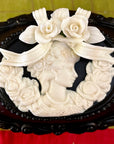 Black and White Cameo Trinket Box