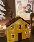 Ceramic Village Luminary - Yellow House