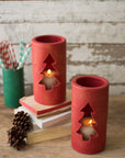 Red Clay Christmas Tree Luminary
