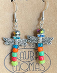 Laura Thomas Earrings - "Dragonfly Caribbean"