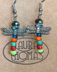 Laura Thomas Earrings - "Dragonfly Caribbean"