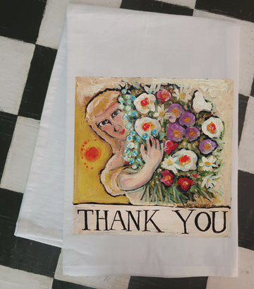 NANCY THOMAS KITCHEN TEA TOWELS - Thank You #1