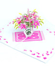 3D Pop-up Card  - Lily Vase (First Class Forever stamp included)