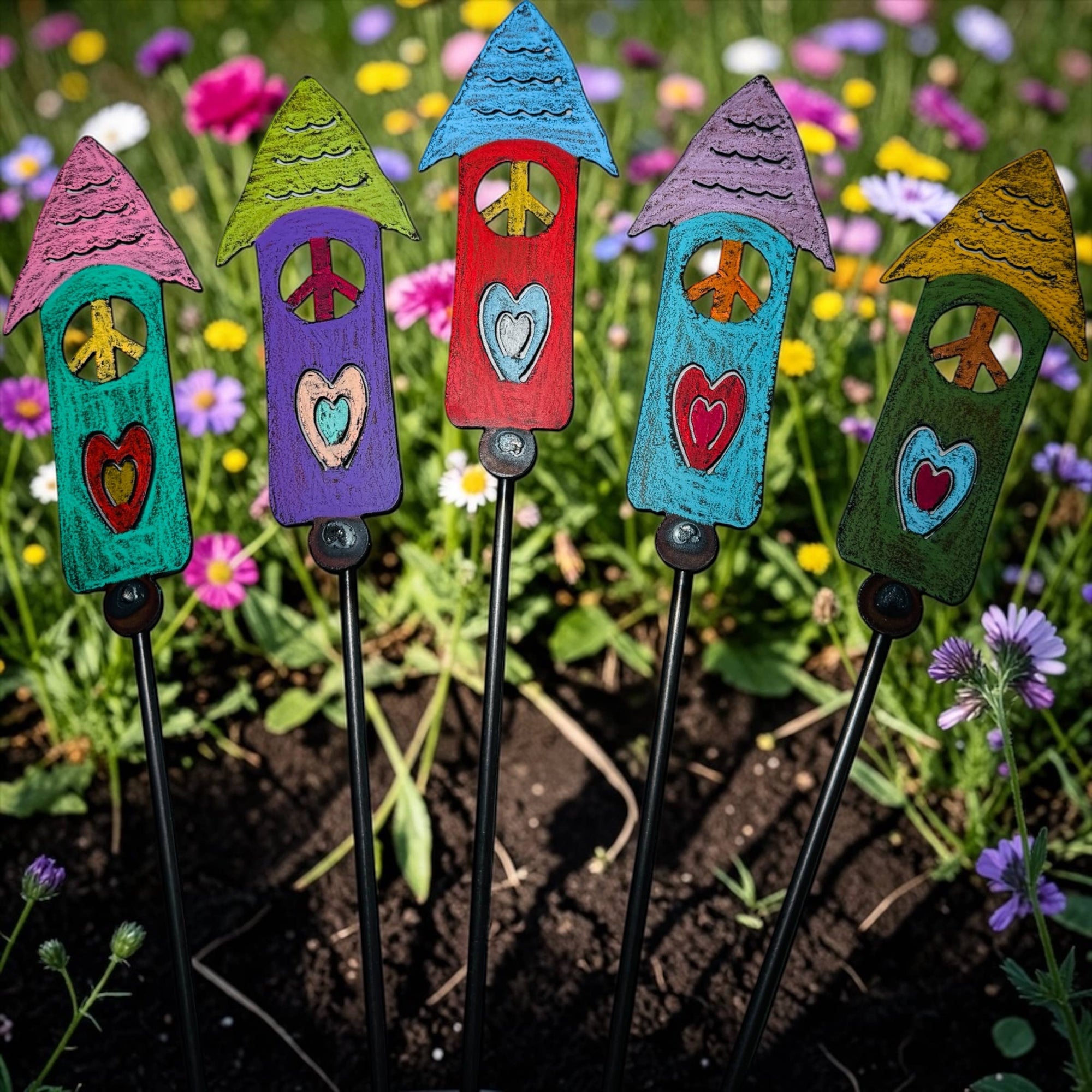 Birdhouse Plant Stake