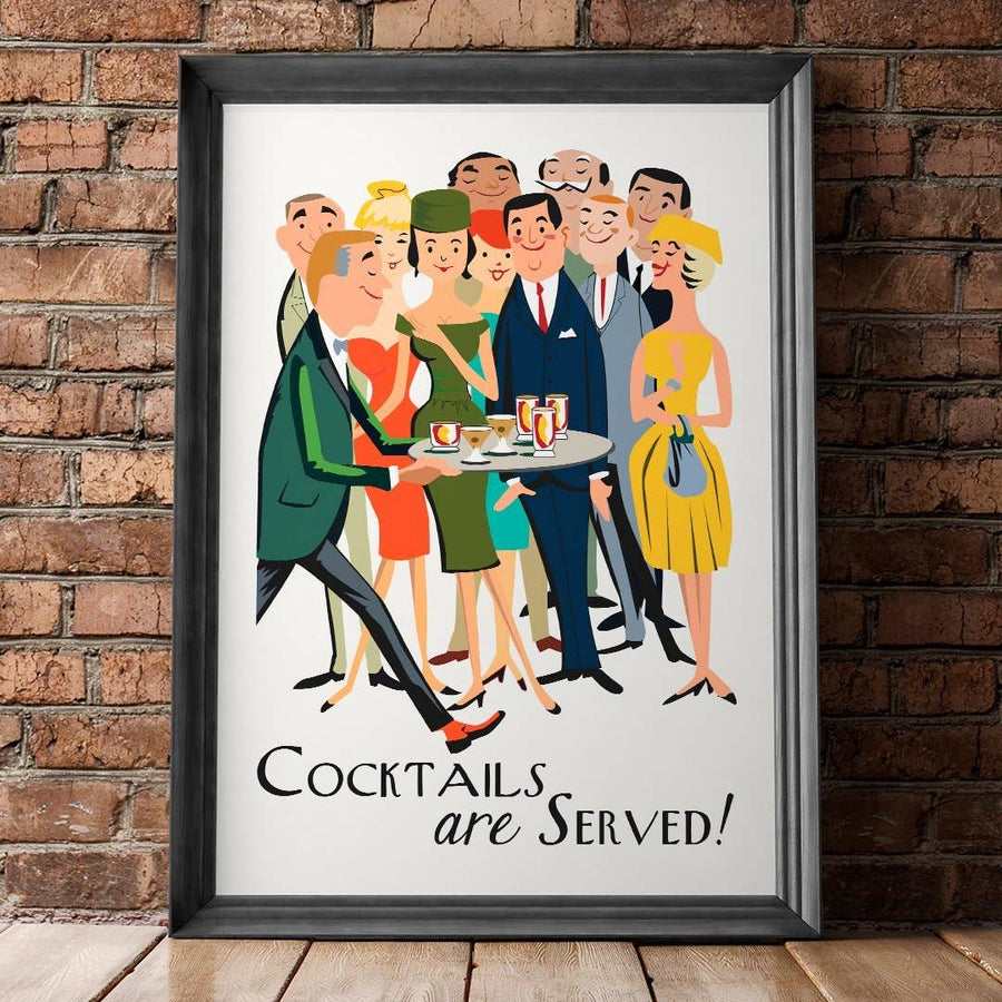 Fun Print - Cocktails Are Served