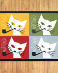 Mid-Mod Print - Pipe Smoking Cats