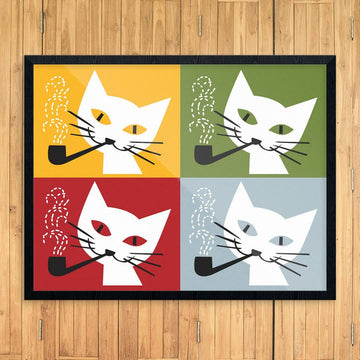 Fun Print - Pipe Smoking Cats