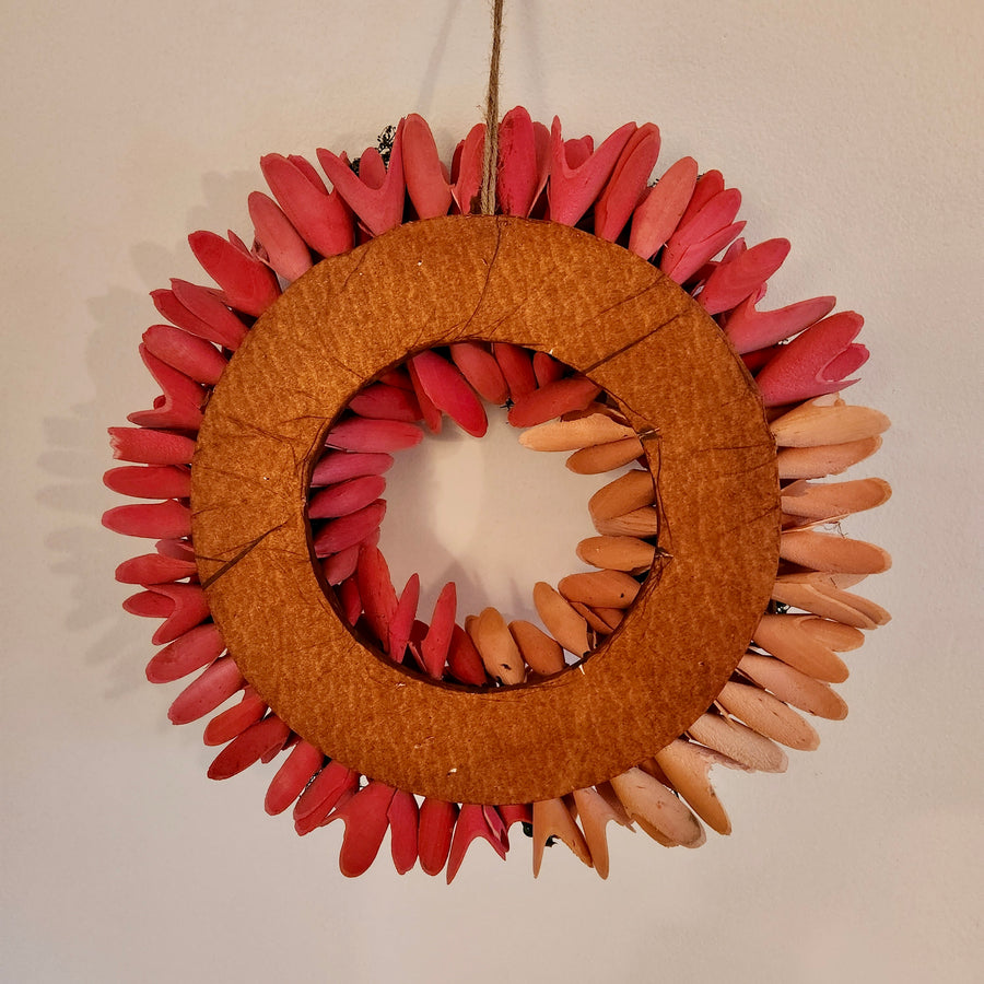 Flower Wood Curl Wreath