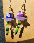 Laura Thomas Earrings - "Purple People"