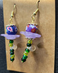 Laura Thomas Earrings - "Purple People"