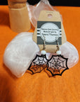 Halloween Spooky Earrings Sets - Ghostie White Scarf & Spider Webs