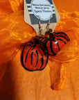 Halloween Spooky Earrings Sets - Gourd Orange Scarf & Orange Pumpkins (2 styles)