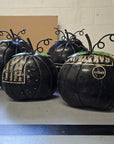 Black Recycled Metal Pumpkin