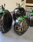 Black Recycled Metal Pumpkin