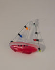 Sailboat With Lights - Glass Ornament