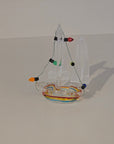Sailboat With Lights - Glass Ornament
