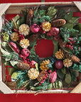 Golden Pinecone & Pomegranate Wreath