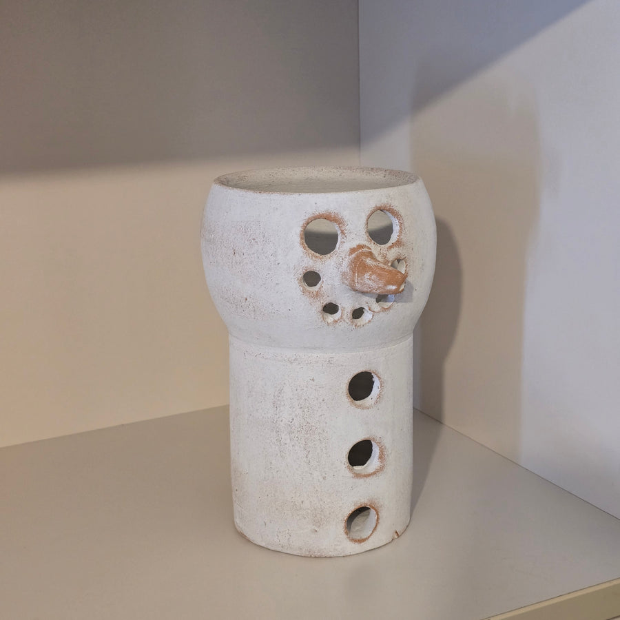 Clay Snowman Luminary