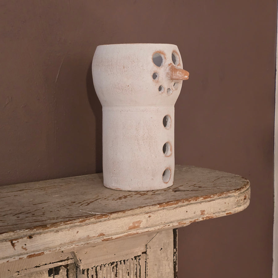 Clay Snowman Luminary