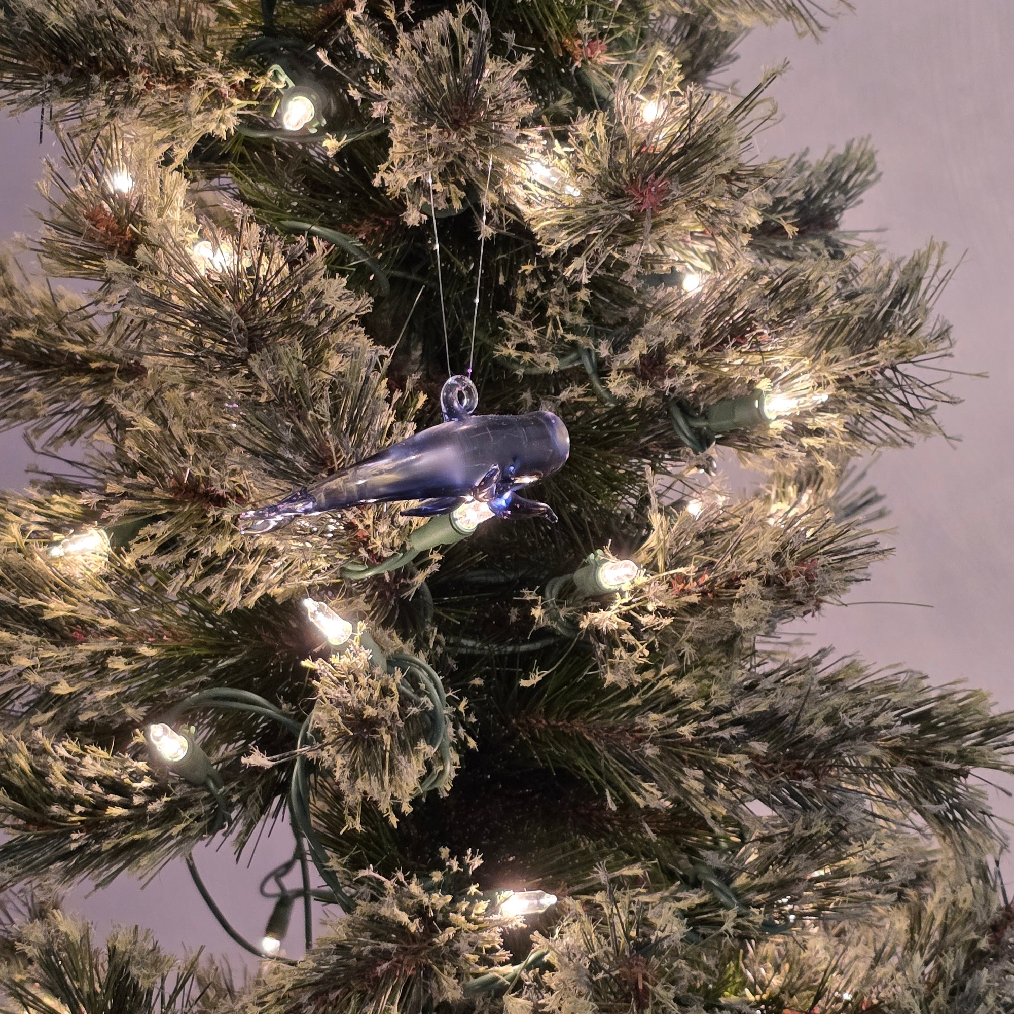 Whale Glass Ornament