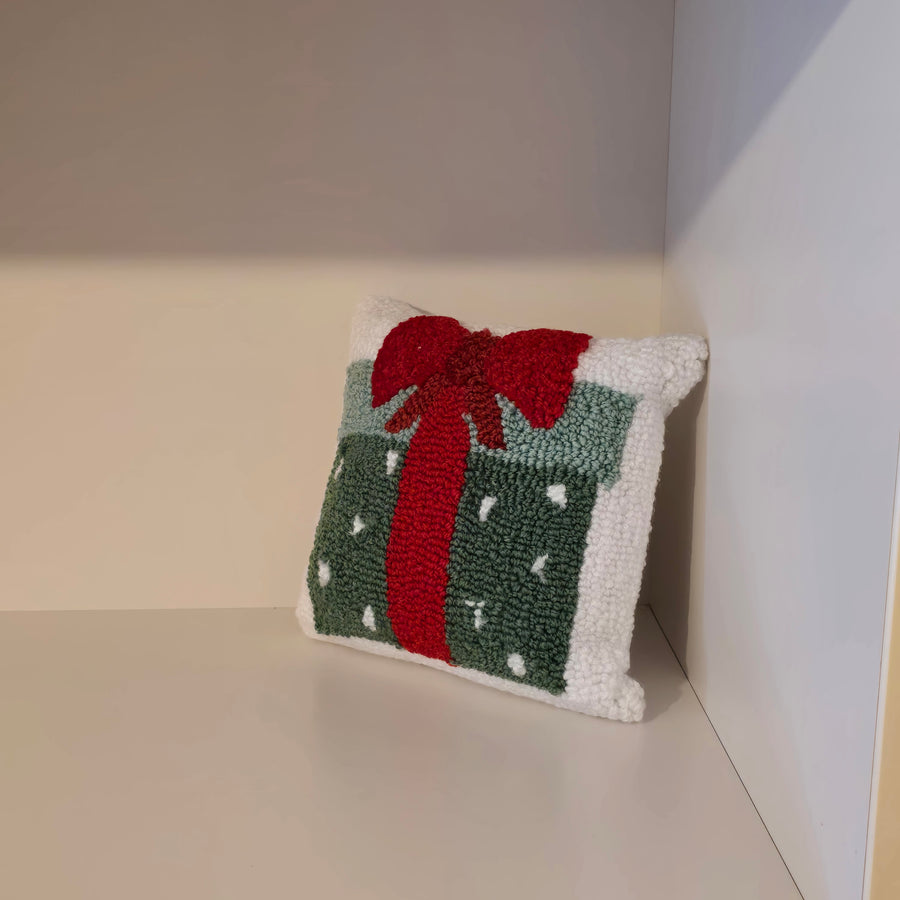 Christmas Dotted Present Throw Pillow