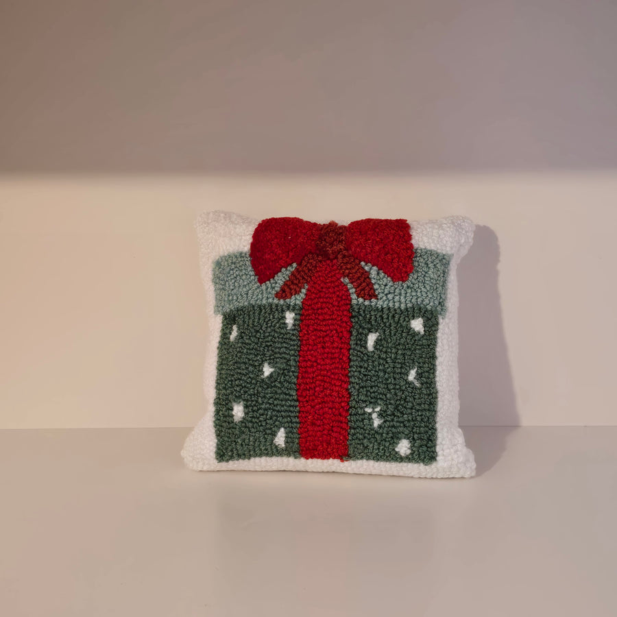 Christmas Dotted Present Throw Pillow