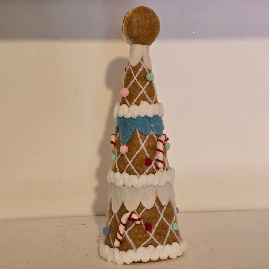 C_ Felt Gingerbread Christmas Tree (2 sizes)