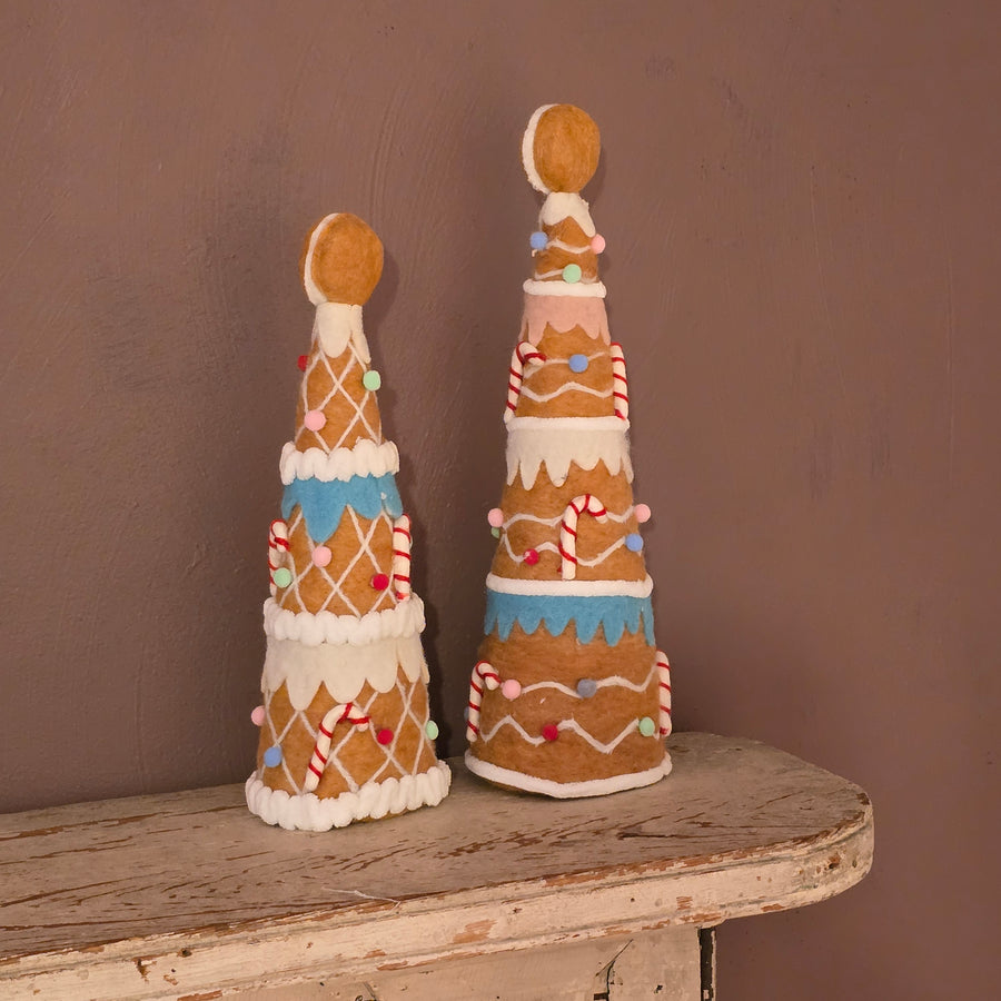 C_ Felt Gingerbread Christmas Tree (2 sizes)