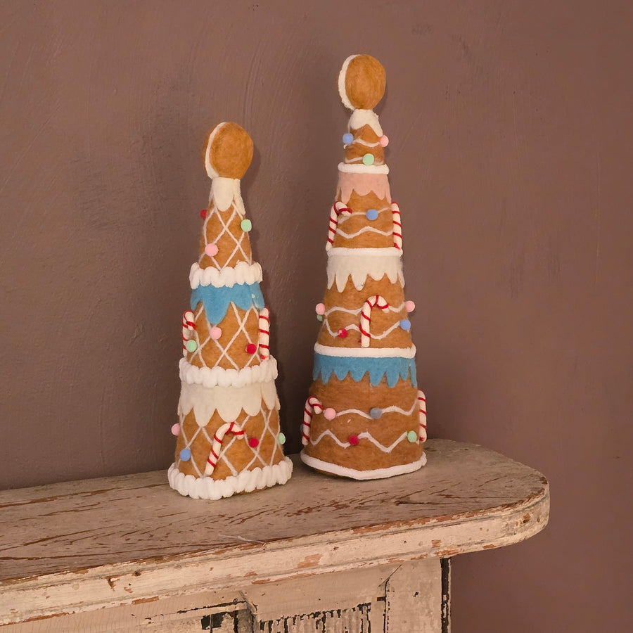 C_ Felt Gingerbread Christmas Tree (2 sizes)