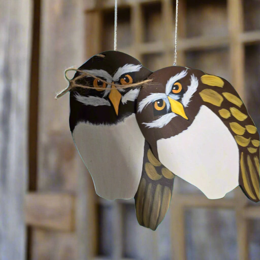 Nancy Thomas Wooden Ornament - Barn Owl