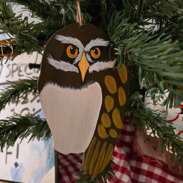 Nancy Thomas Wooden Ornament - Barn Owl