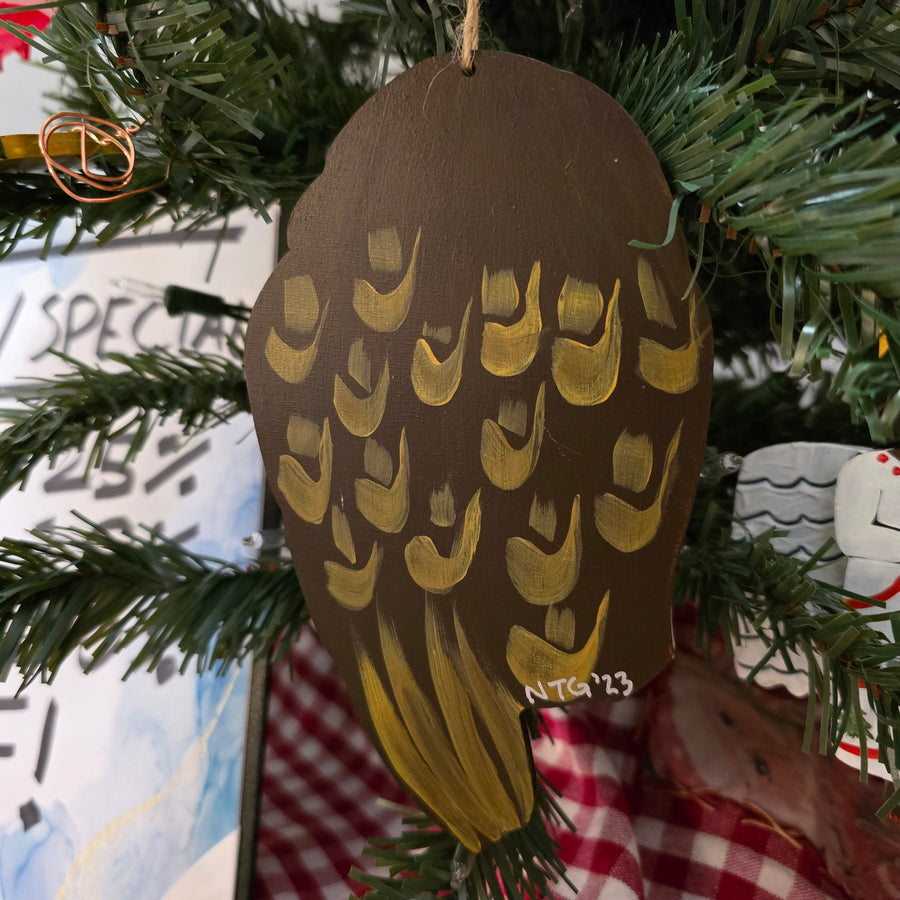 Nancy Thomas Wooden Ornament - Barn Owl