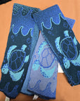 Recycled Cotton Sweater Knit Scarf - Sea Turtles