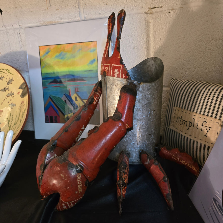 Recycled Metal Lobster Wine Cooler