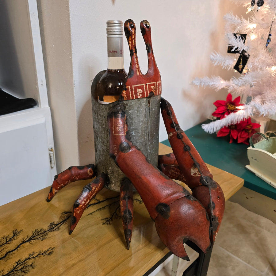 Recycled Metal Lobster Wine Cooler