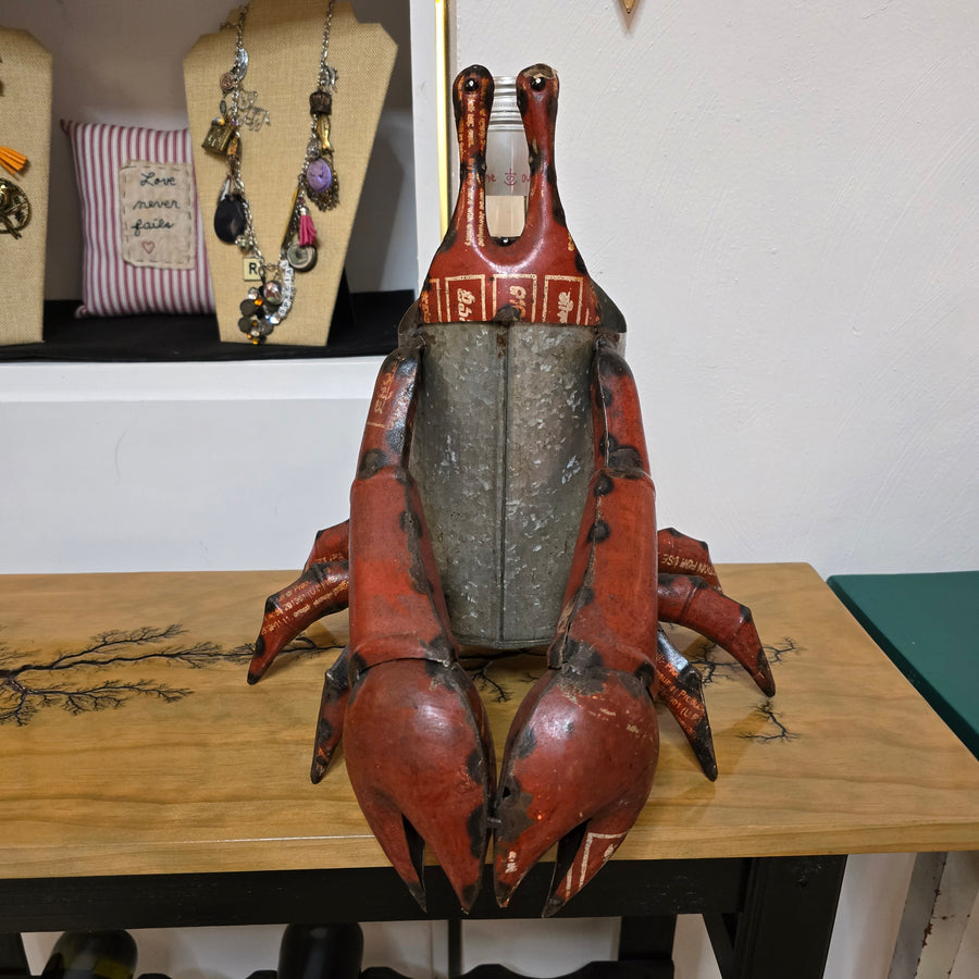 Recycled Metal Lobster Wine Cooler