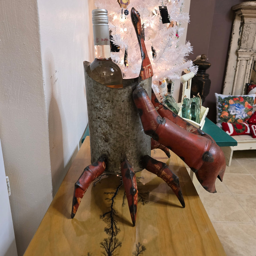 Recycled Metal Lobster Wine Cooler