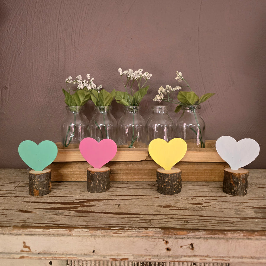 Set of 4 Mini Hearts Table Topper