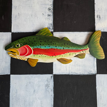 FISH! - Colorful Trout Wooden Wall Sculpture 13