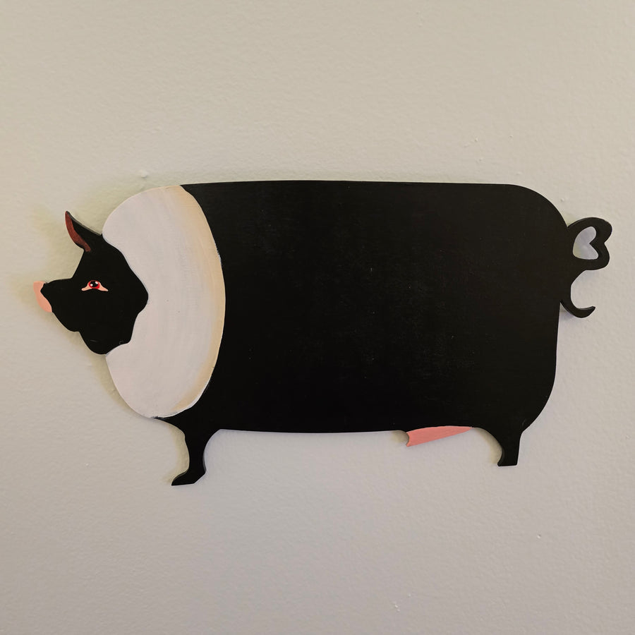 Belted Galloway Pig Wall Hanging