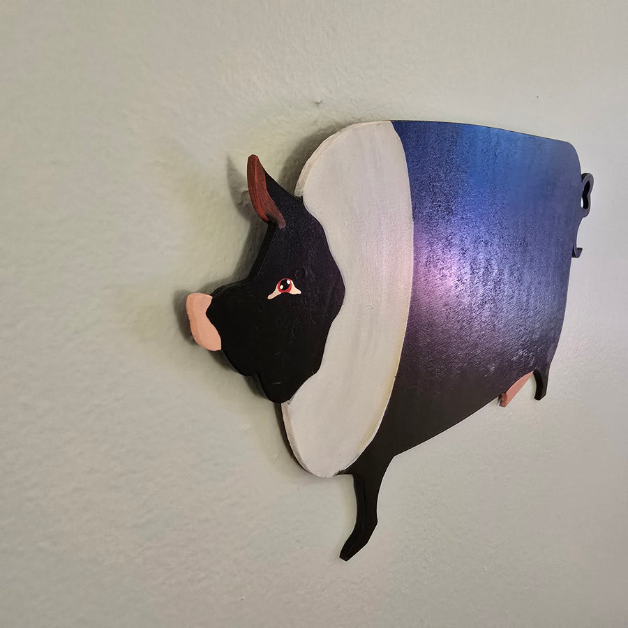 Belted Galloway Pig Wall Hanging