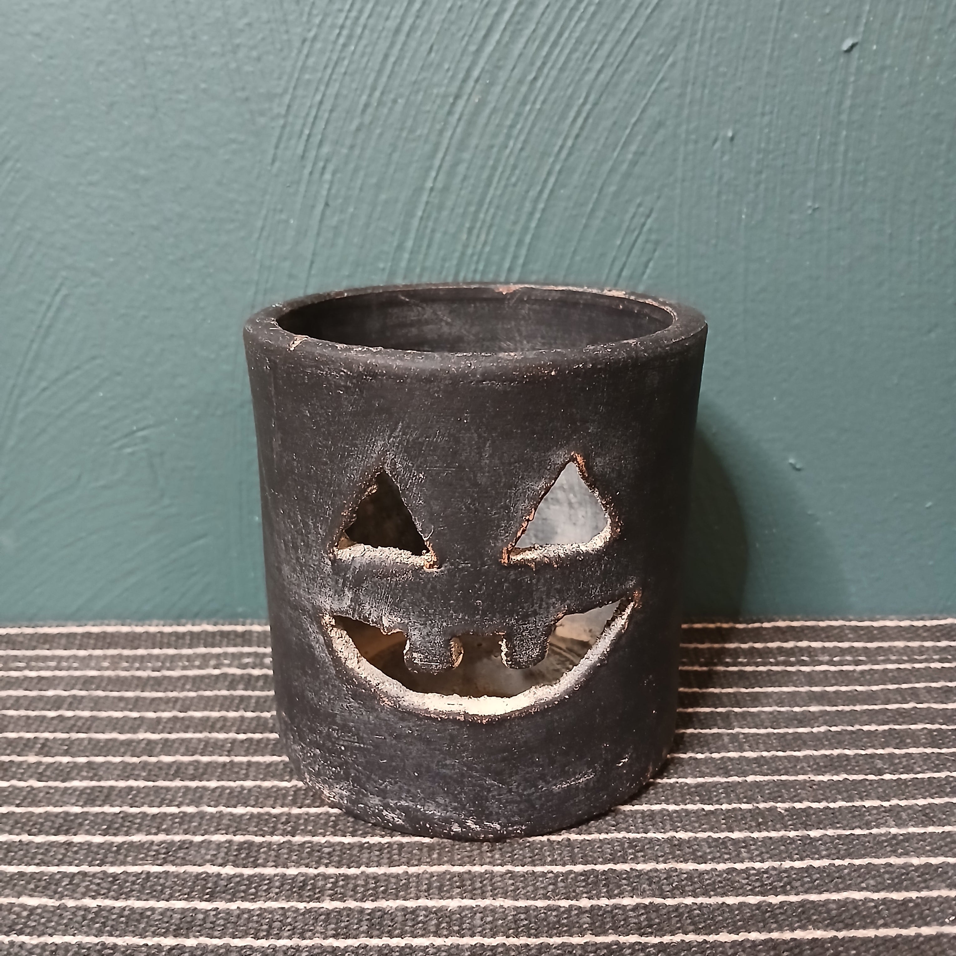 Black Clay Jack-o-Lantern Candle Holders – Nancy Thomas Gallery